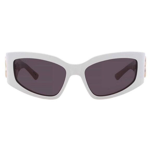 New Authentic Balenciaga Grey Cat Eye Ladies Sunglasses BB0321S 010 57 BB0321S 0 - Picture 1 of 5
